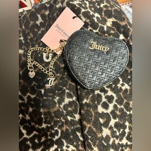 Juicy Couture Black and Gold Heart Coin Pouch